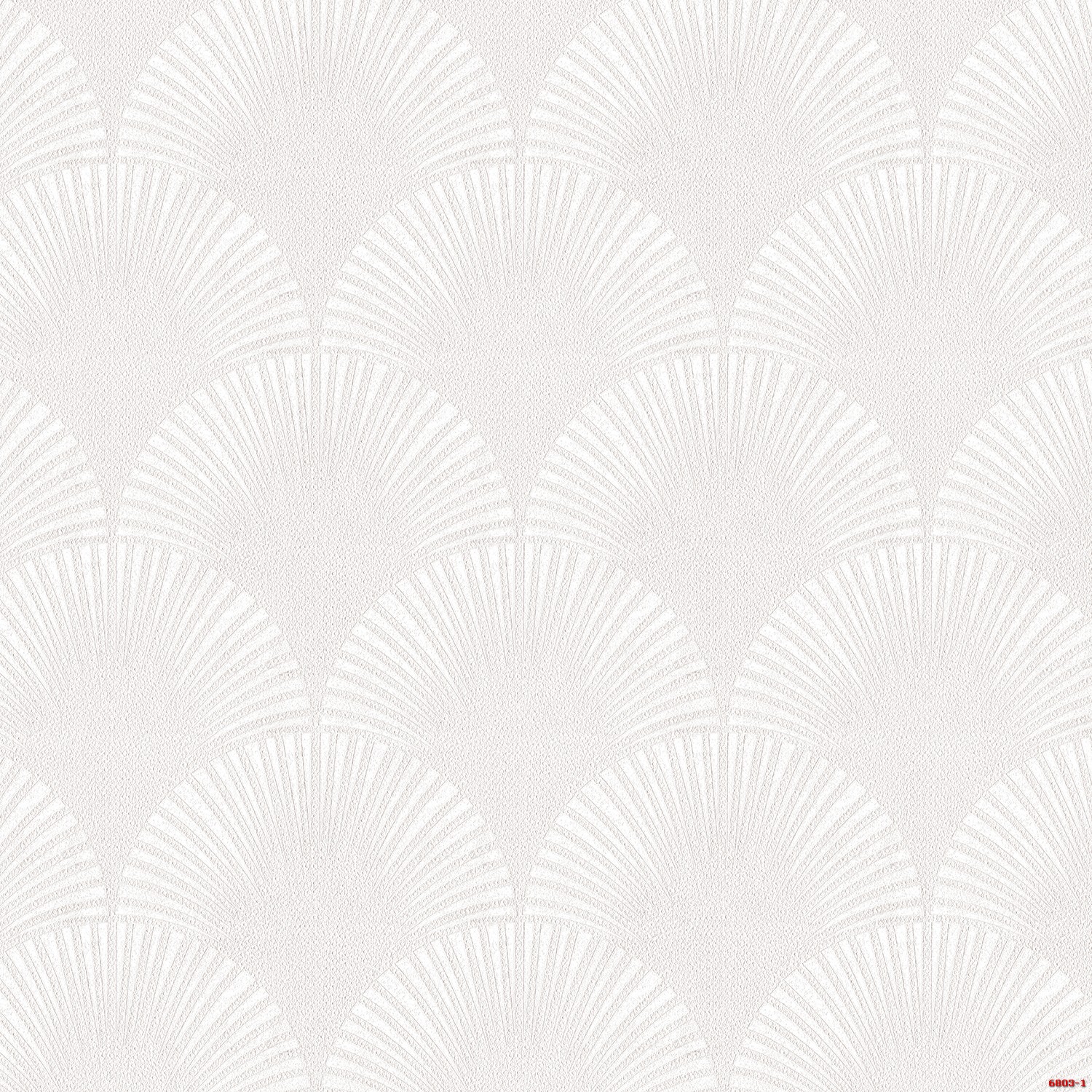 Giấy dán tường hoạt tiết quạt màu trắng Albany 6803-1